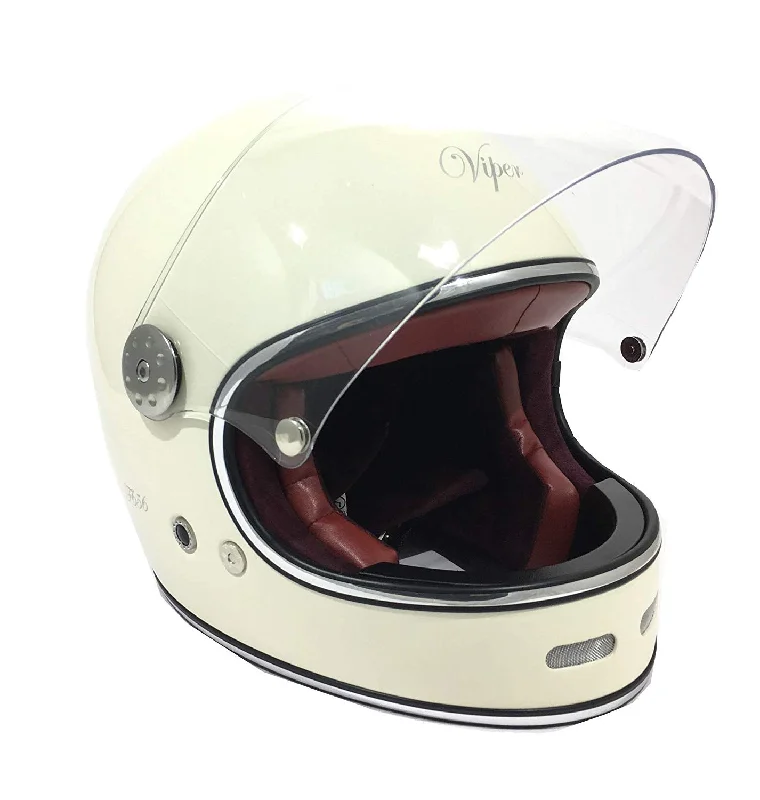 Viper F656 Vintage Full Face Helmet - Cream