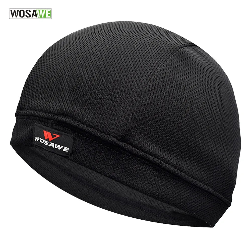 Quick Dry Cycling Cap Breathable gear Bicycle Motorcycle Helmet Sweat Inner Cap Summer Racing Hat Headwear Skull Beanie