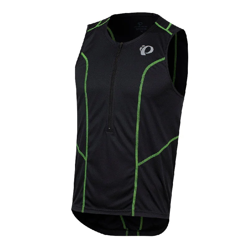 Pearl Izumi Select Pursuit Sleeveless Tri Jersey - Black-Screaming Green