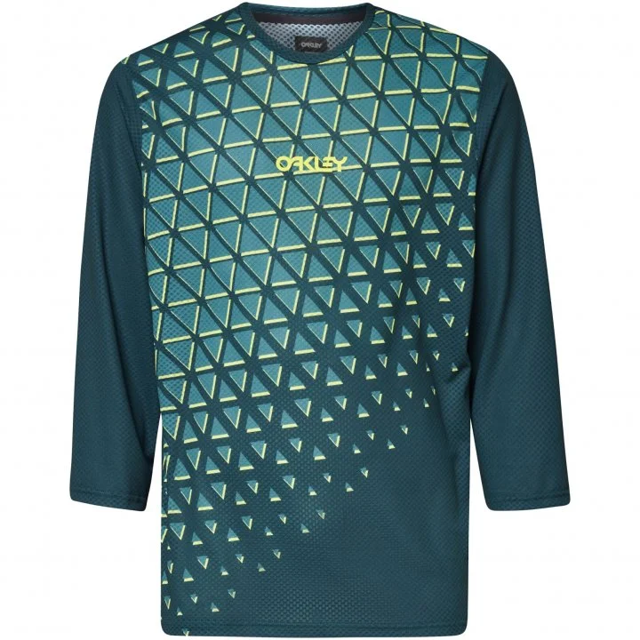 Oakley Factory Flow 3/4 Sleeve MTB Jersey - Hunter Green - 2022