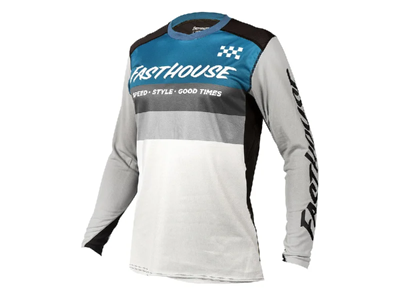 Fasthouse Alloy Kilo Long Sleeve Jersey - Youth - Slate-White