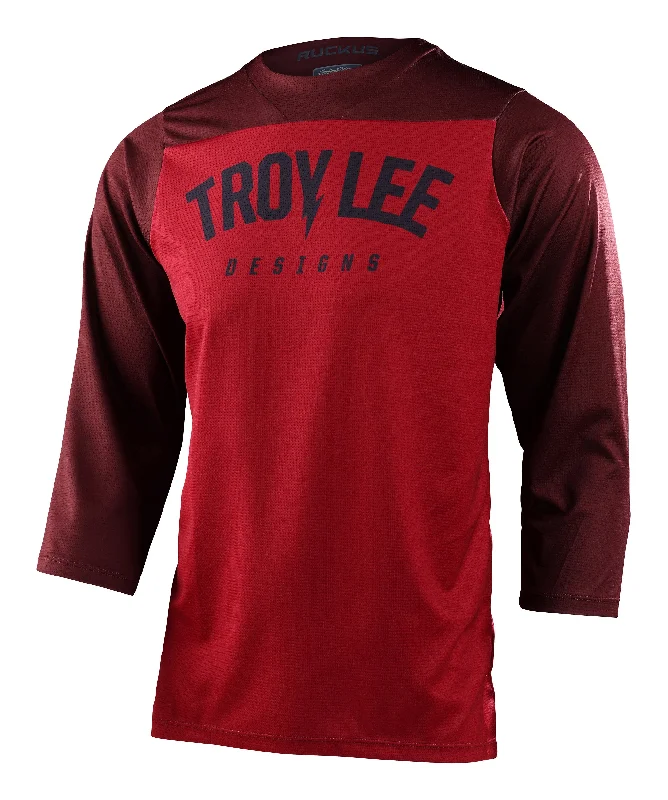 Troy Lee Designs Ruckus 3/4 Sleeve MTB Jersey - Camber - Oxblood - 2023