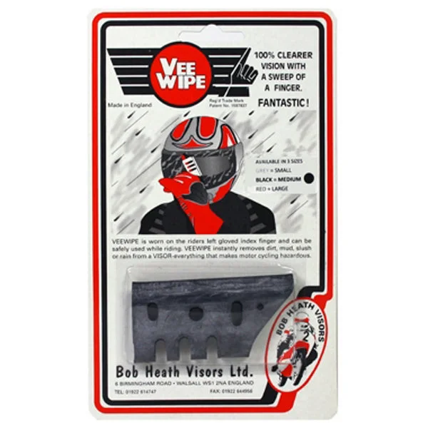 Bob Heath Vee Helmet Visor Wipe - Large Opaque