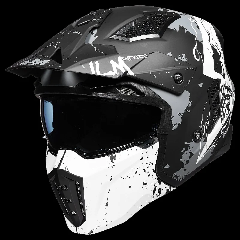 ILM Open Face Motorcycle 3/4 Half Helmet Model Z302