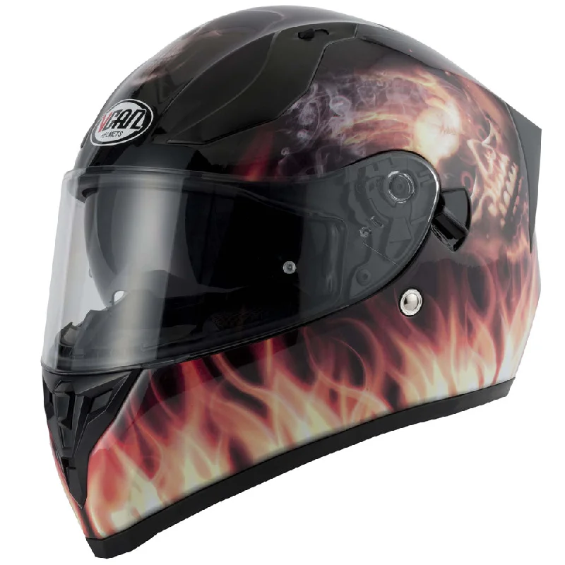 Vcan V128 Full Face Helmet - Flame