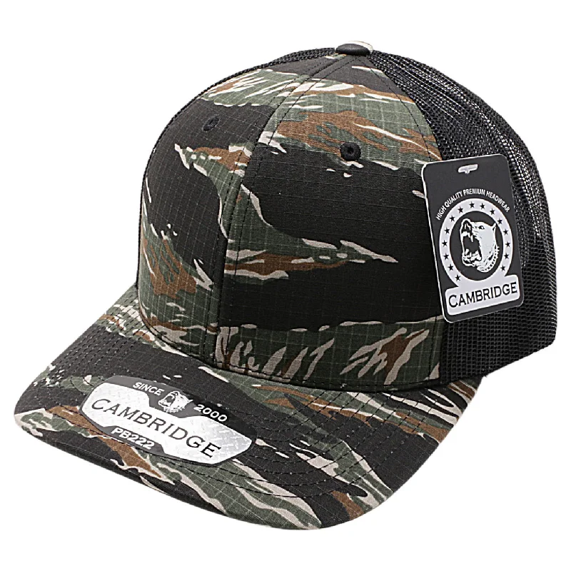 PB222C-TIGER-BLK CAMBRIDGE TRUCKER HAT