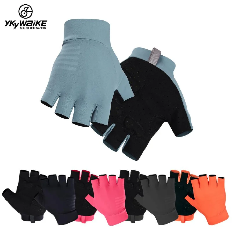 YKYW MTB Road Cycling Half Finger Gloves Mesh Fabric Quick-drying Elastic Breathable XRD Technology Shockproof 5 Colors