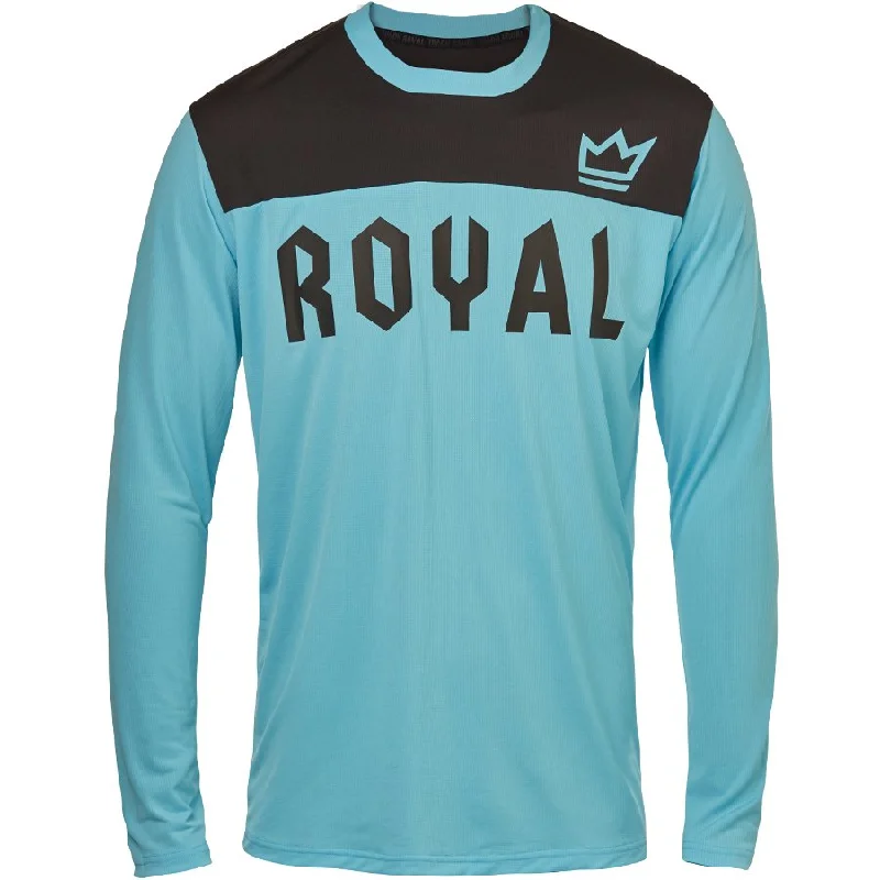 Royal Apex Long Sleeve MTB Jersey - Blue-Black - 2021