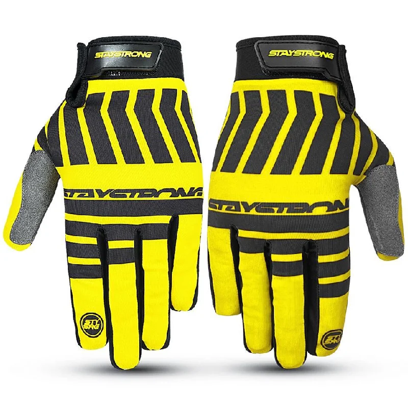 Stay Strong Chev Stripe Gloves - Yellow