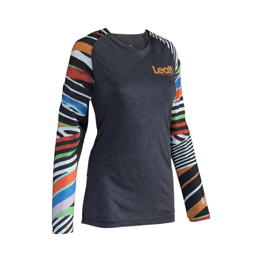 Leatt AllMtn 3.0 Long Sleeve MTB Jersey - Womens - Stripes - 2024