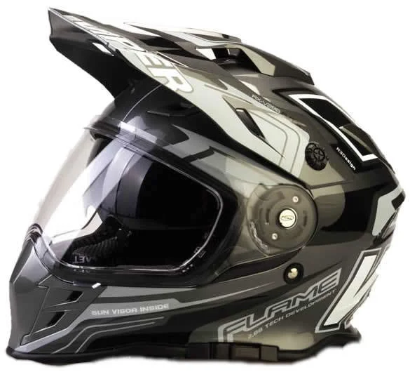 Viper RX V288 Enduro Helmet - Flame Grey