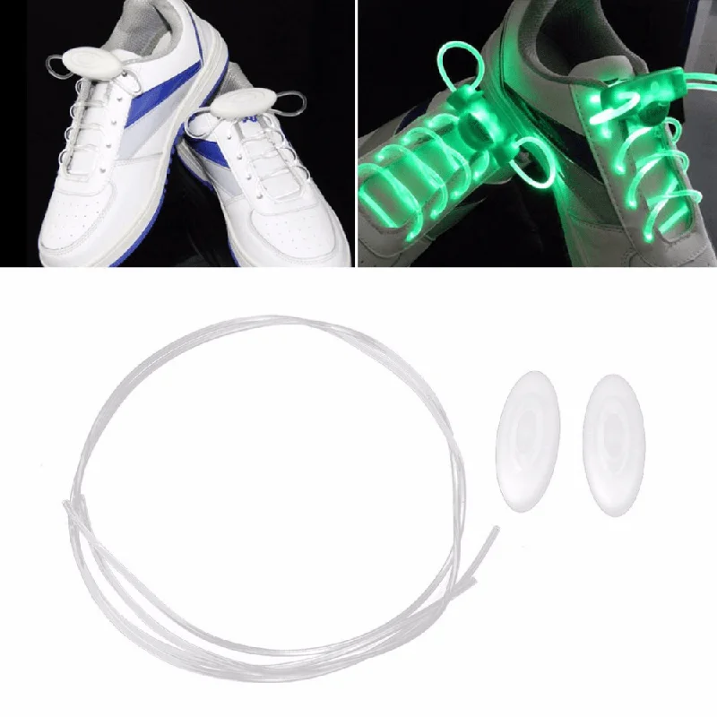 1 Pair LED Bestselling 80CM Flash Luminous Fashionable 6 Color Glass Fiber Shoe Laces for Party Skating Running Disco Light up Glow Nylon Strap