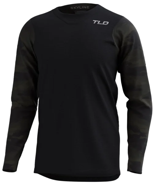 Troy Lee Designs Skyline Chill Long Sleeve MTB Jersey - Hideout Black - 2023