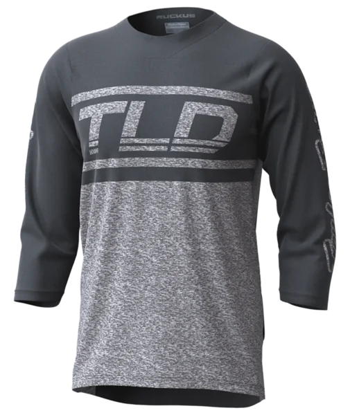 Troy Lee Designs Ruckus 3/4 Sleeve MTB Jersey - Bars - Gray-Gray Heather - 2023