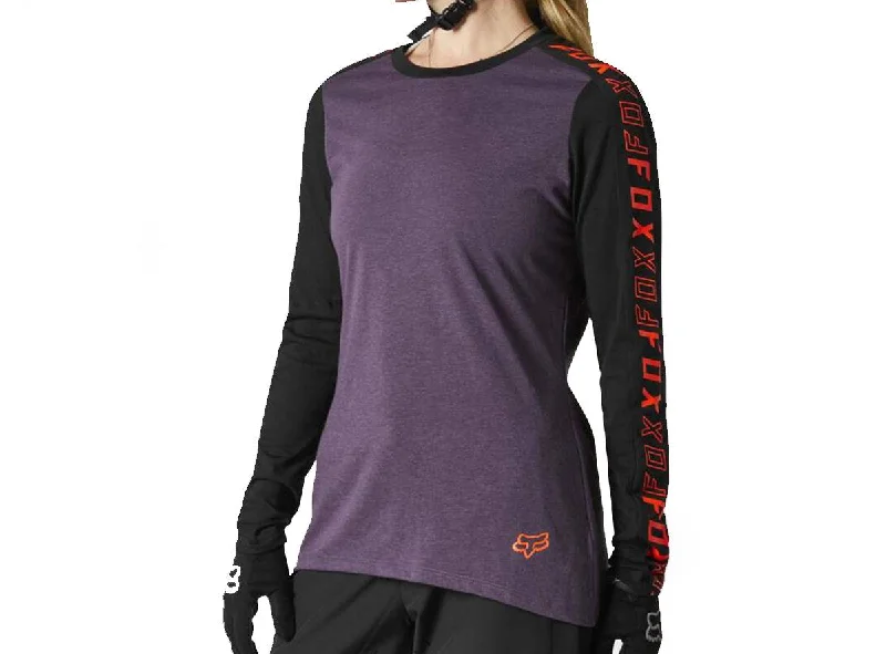 Fox Racing Ranger DR Long Sleeve MTB Jersey - Womens - Black-Purple