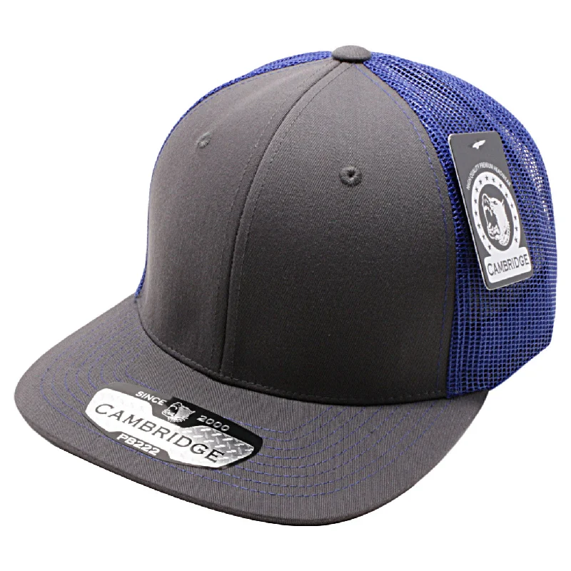 PB222-CHARCOAL-ROYAL CAMBRIDGE TRUCKER HAT