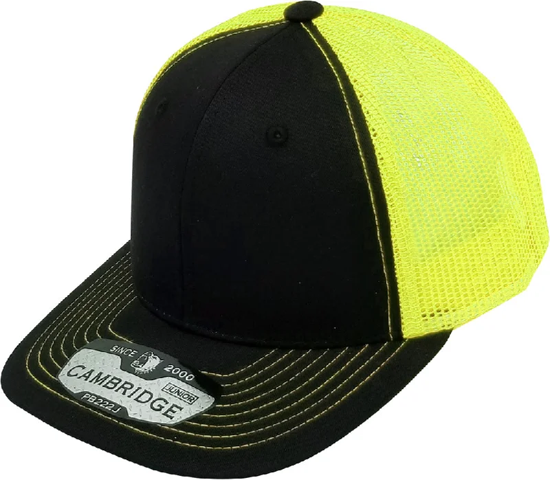 PB222J KIDS TRUCKER HAT [BLACK/N.YELLOW]