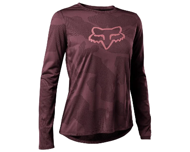 Fox Racing Ranger Tru Dri Long Sleeve MTB Jersey - Womens - Dark Maroon