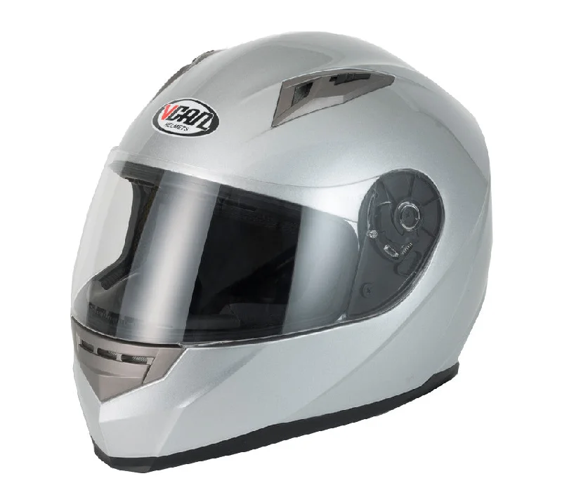 Vcan V158 Full Face Helmet - Gloss Silver