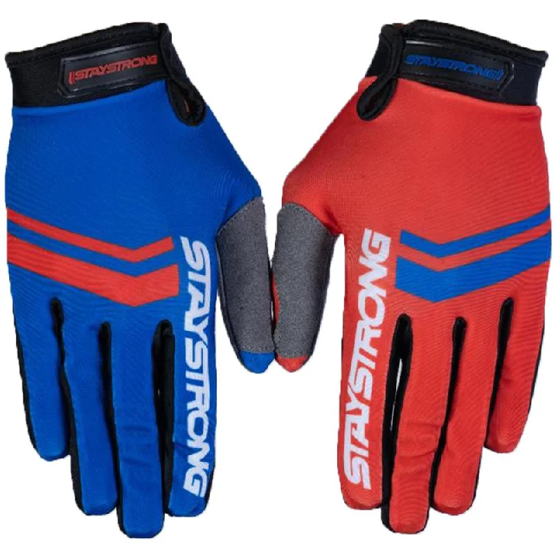 Stay Strong Opposite Gloves - Red/Blue