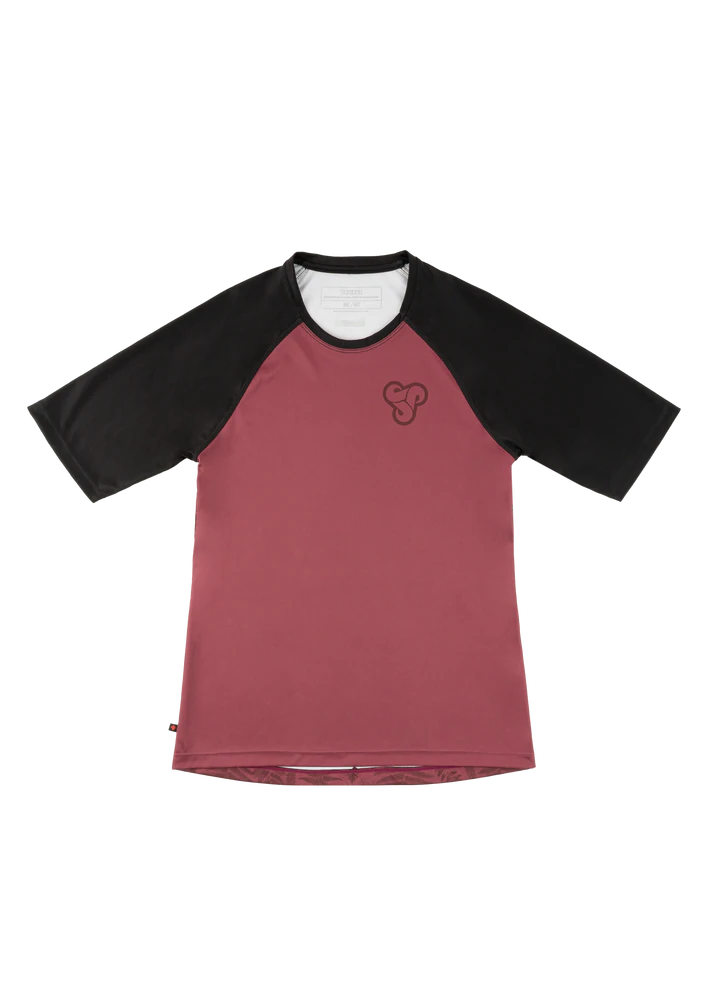 Sombrio Alder 2 3/4 Sleeve MTB Jersey - Womens - Fern-After Ride Wine