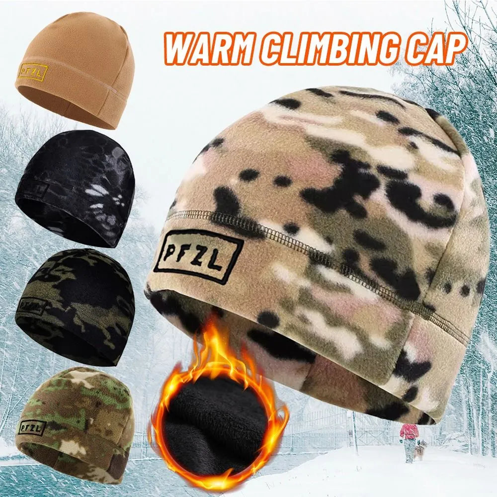 Outdoor Riding Fishing Hiking Windproof Warm Fleece Cap Men Women Winter Climbing Hunt Training Breathable Thermal Tactical Hat