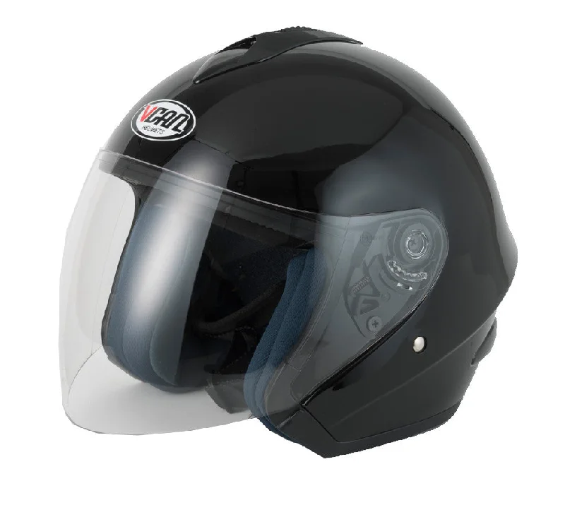 Vcan V510 Open Face Helmet - Gloss Black