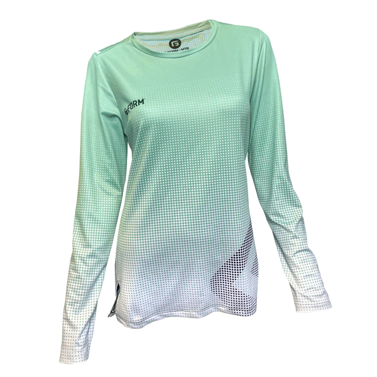 G-Form Fade Long Sleeve MTB Jersey - Womens - Mint