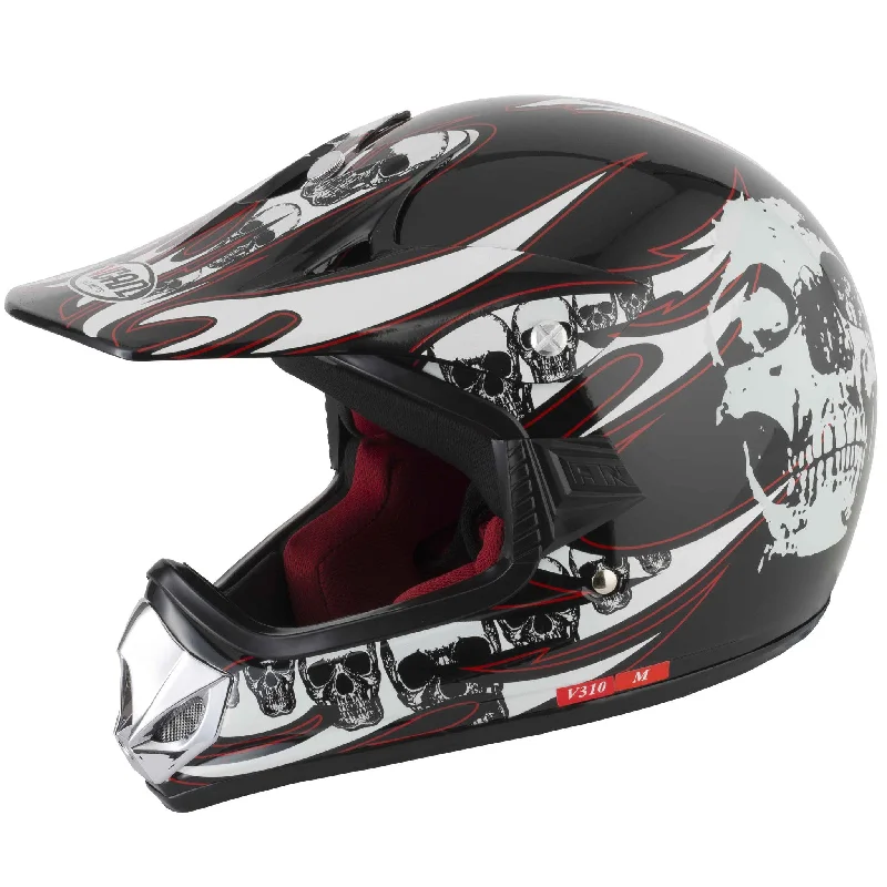 Vcan V310 Off Road Youth Helmet - Skull