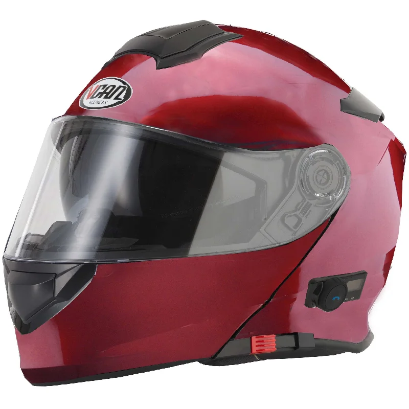 Vcan V271 Blinc Flip Front Helmet - Gloss Burgundy