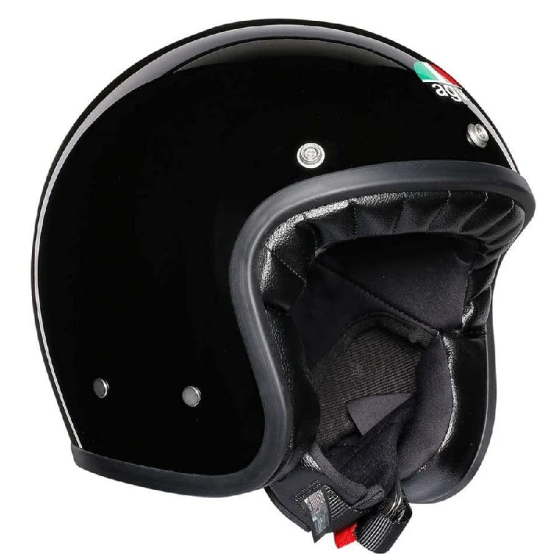 AGV X70 Mono Retro Open Face Helmet - Gloss Black