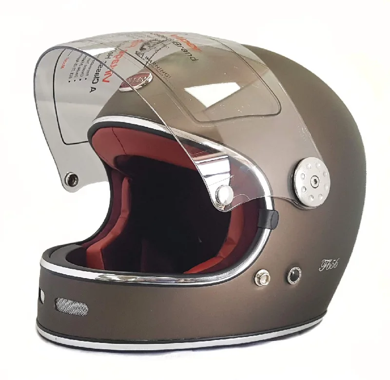 Viper F656 Vintage Full Face Helmet - Matt Rust