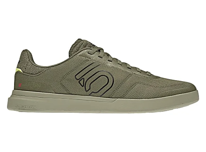 Five Ten Sleuth DLX Canvas Flat Pedal Shoe - Focus Olive-Core Black-Pulse Lime - 2022