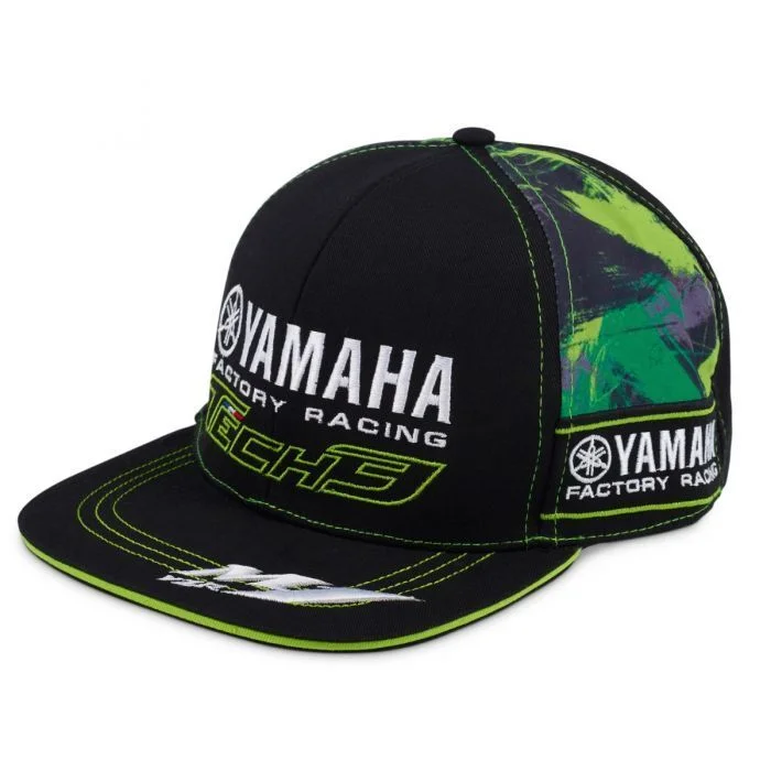 Official Tech 3 Yamaha Flat Peak Camo Baseball Cap - 18T3Yam-Bbc2-Fp