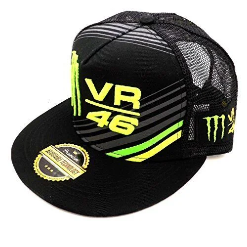 Official Valentino Rossi VR46 Monster Flat Peak Truckers Cap - Momca 114904