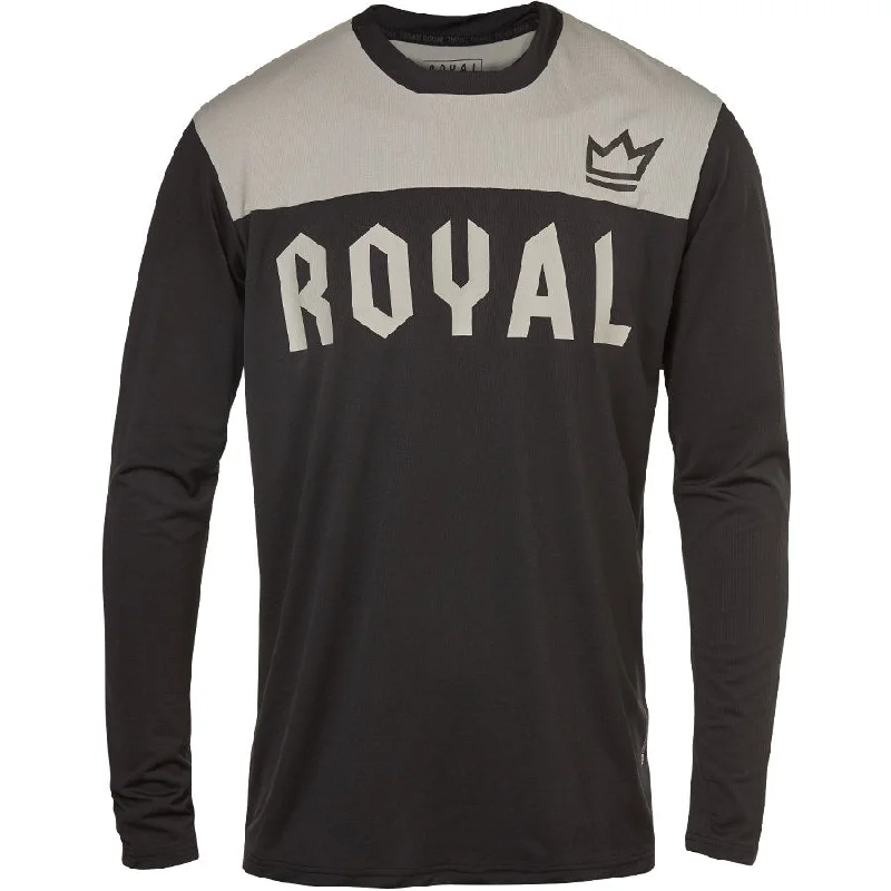 Royal Apex Long Sleeve MTB Jersey - Black-Gray - 2021