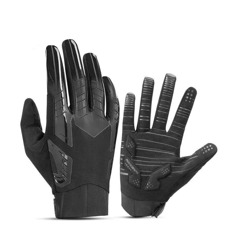 Cycling Gloves Windproof Breathable Full Finger Bike MTB Gloves Anti-slip Shock-absorbing Gloves