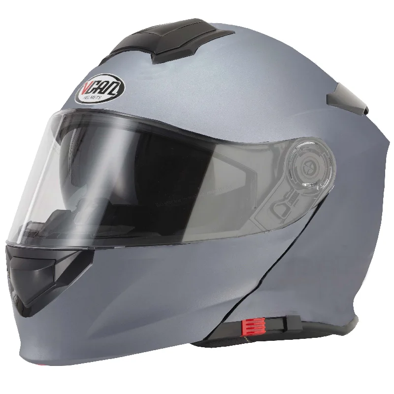 Vcan V271 Flip Front Helmet - Matt Titanium