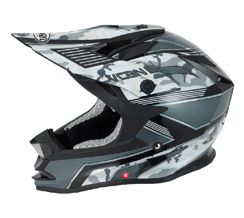 Vcan V321 Off Road Helmet - Grey/Force