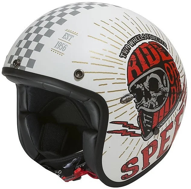 Premier Jet Motorcycle Helmet Le Petit Classic Speed Demon 8 BM Matt