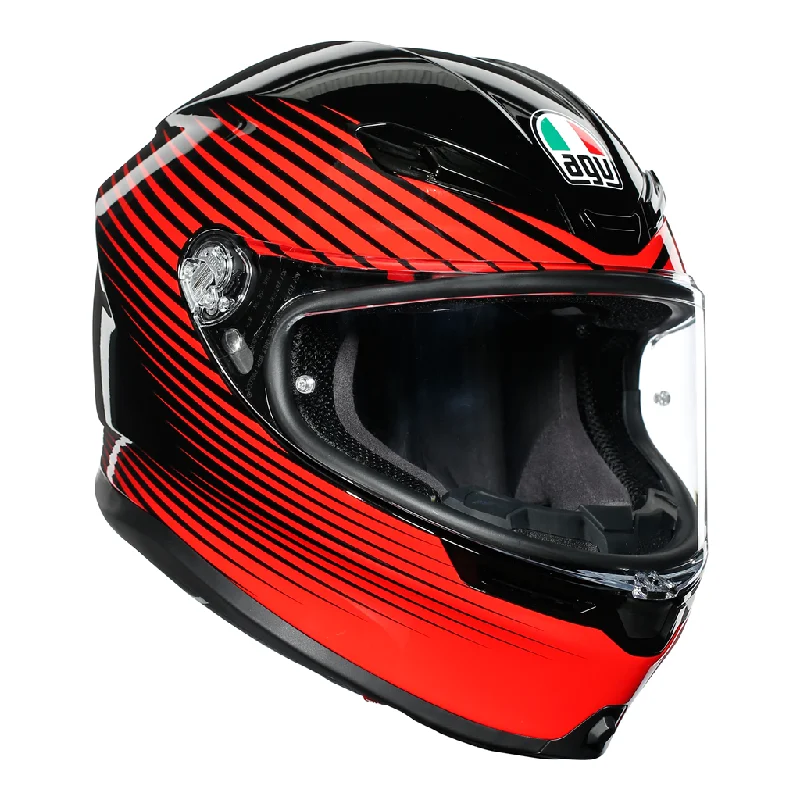 AGV K6 "Rush" Full Face Helmet - Black / Red