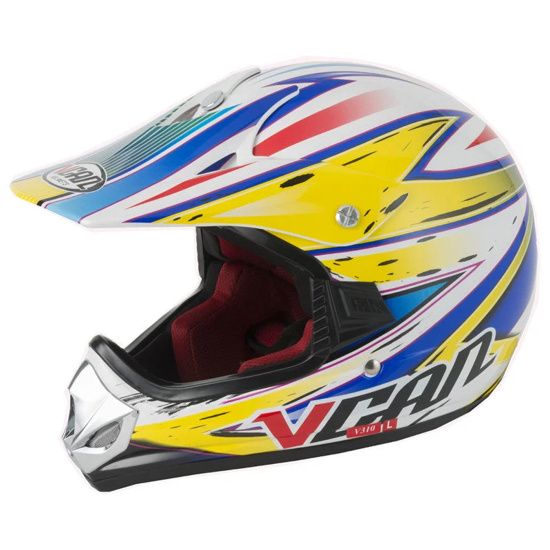 Vcan V310 Off Road Youth Helmet - White LQL