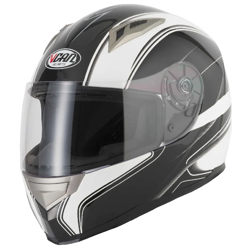 Vcan V158 Full Face Helmet - Black/Edge