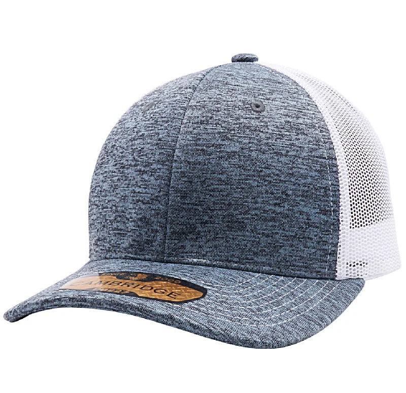 PB227 [CHARCOAL/WHITE] SPACE DYED MESH TRUCKER HATS