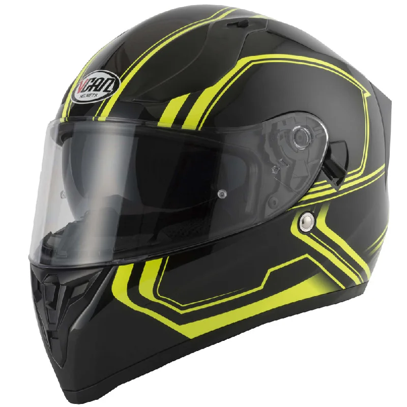 Vcan V128 Full Face Helmet - Tracer Yellow