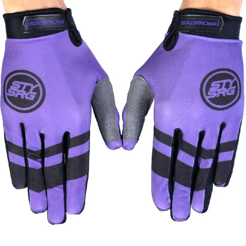 Stay Strong Chevron Youth Gloves - Purple