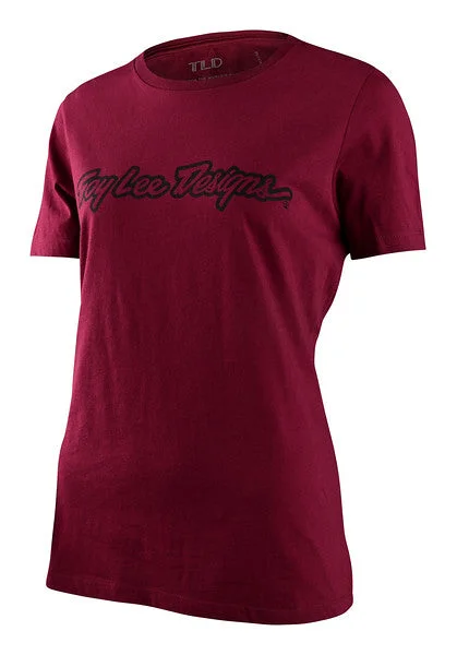 Troy Lee Designs Signature Short Sleeve Tee - Womens - Maroon