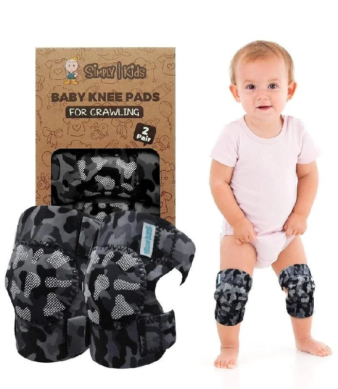 [2nd Gen.] Baby Knee Pads for Crawling | Protector for Toddler, Infant, Girl, Boy (Snow Camouflage)