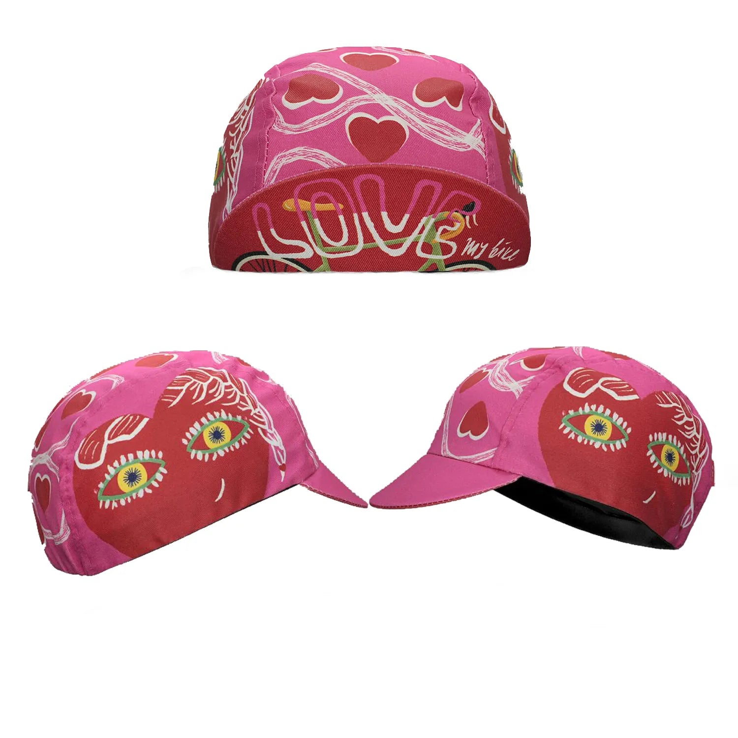 New Summer Breathable Couple Pink Cycling Cap Bike Hat  Men And Women