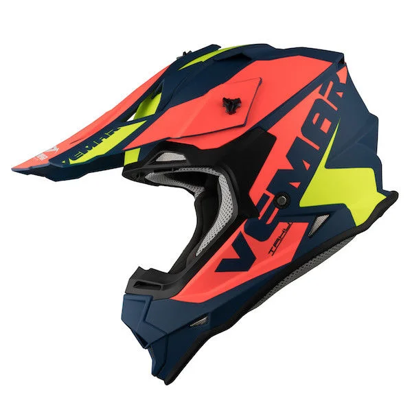 Vemar Taku Blade Motocross Helmet - Navy / Fluo / Orange